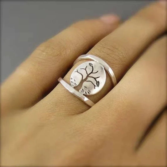 Envoûtante Bague Argent au Motif de l'Arbre de Vie