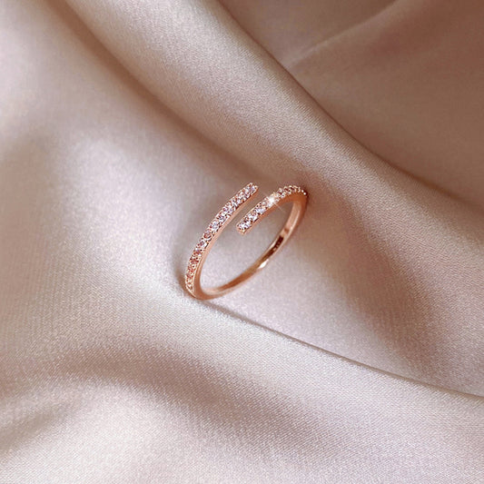 Bague Éblouissante en Or Rose avec Ajustement Parfait