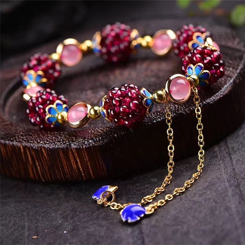 Bracelet en Pierre Naturelle de Grenat