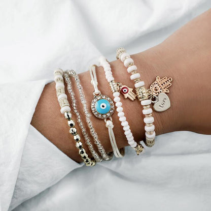 Ensemble de bracelets porte-bonheur Hamsa