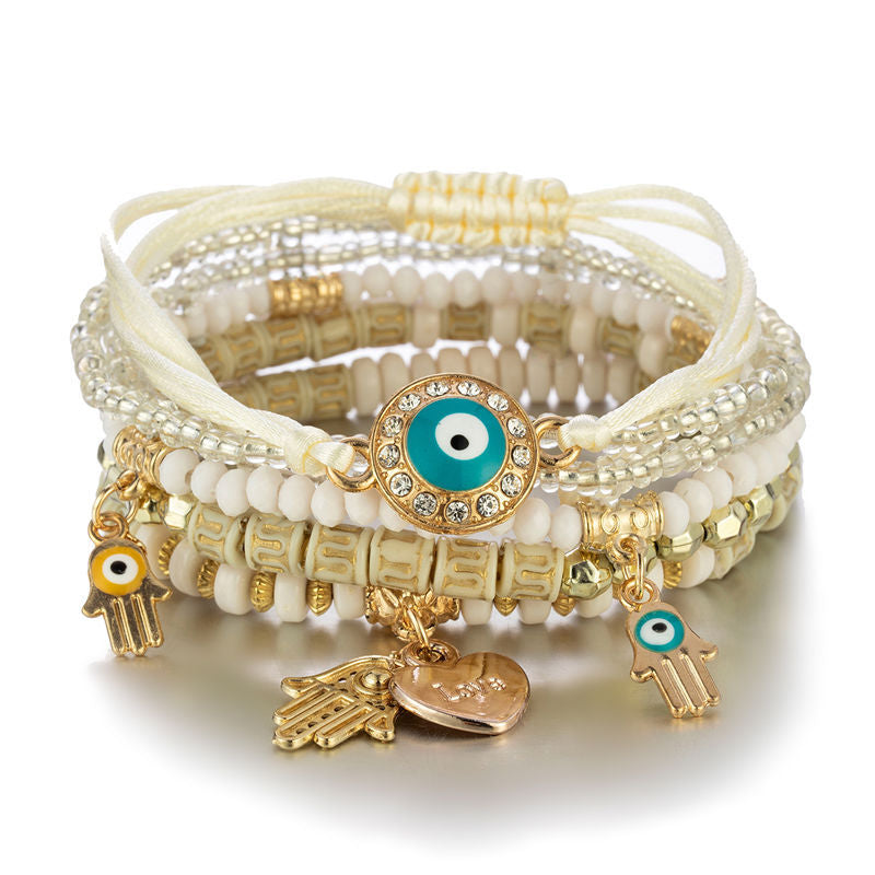 Ensemble de bracelets porte-bonheur Hamsa