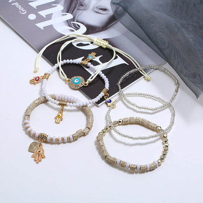 Ensemble de bracelets porte-bonheur Hamsa