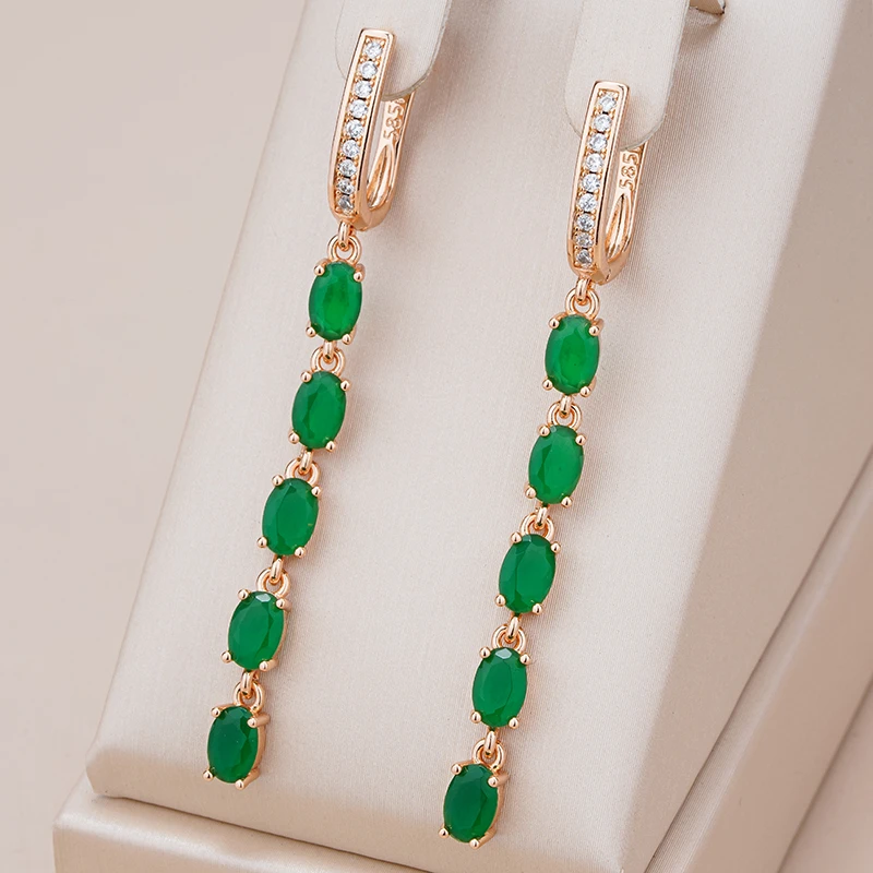 Boucles d'oreilles Chic en Cristaux Verts Éblouissants