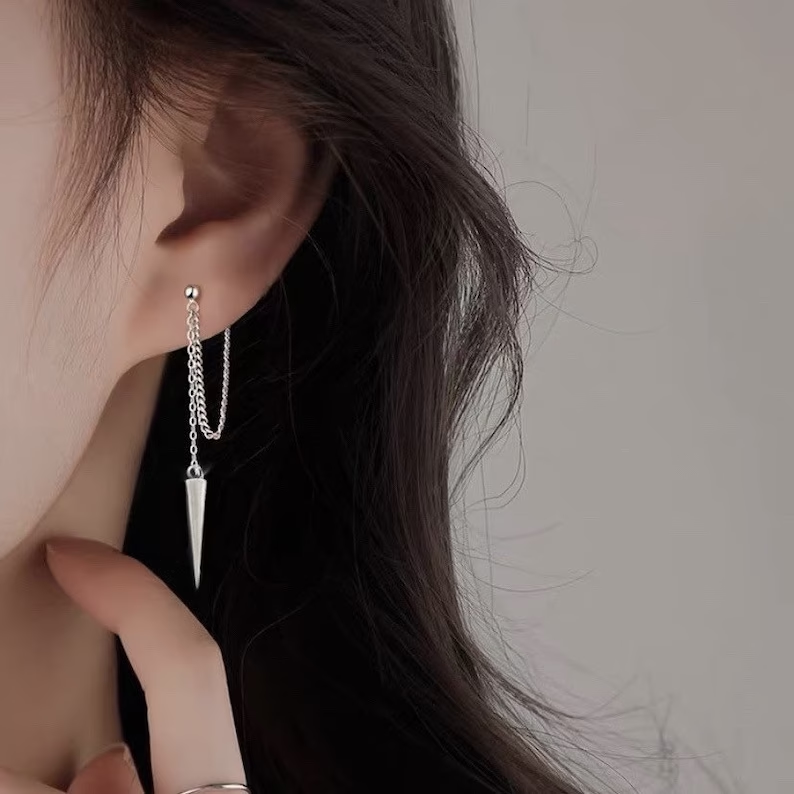 Éblouissantes boucles d'oreilles pendantes en argent sterling